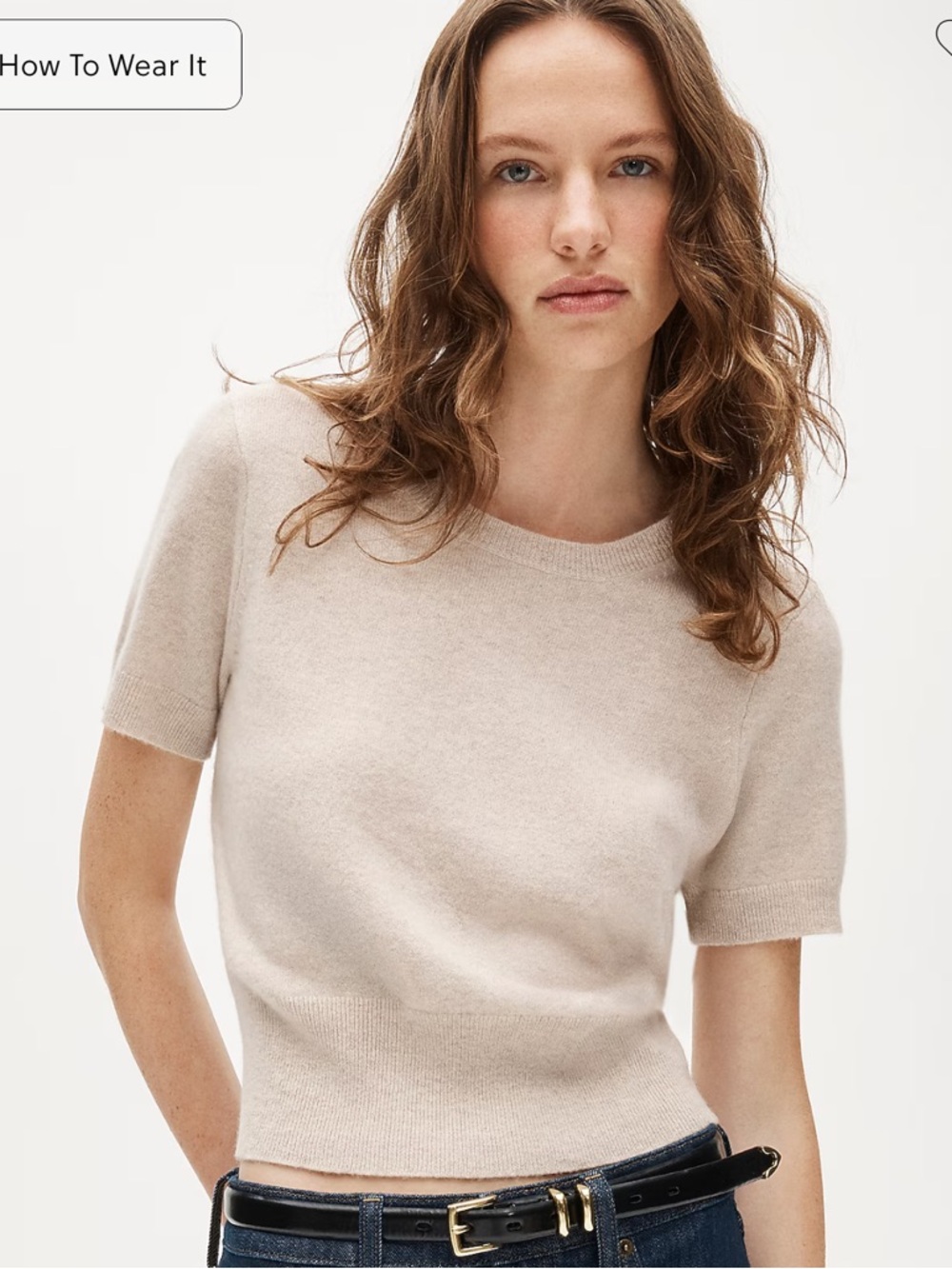 J. Crew Cashmere shrunken T-shirt